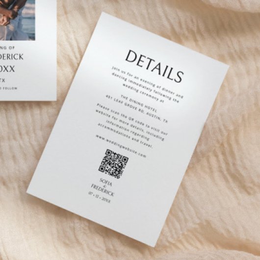 Carte de boîtier QR moderne minimaliste