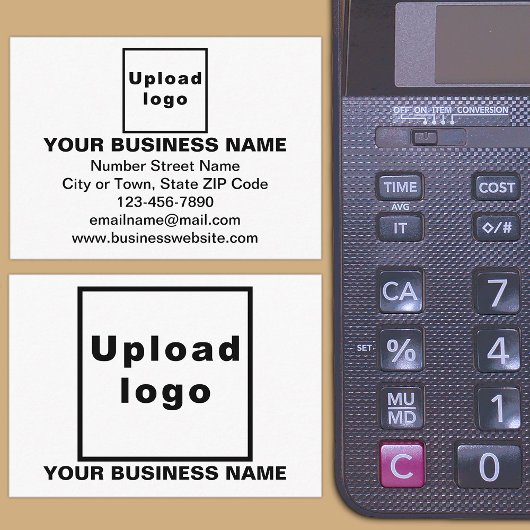 Carte de boîtier rectangle blanc de marque commerc