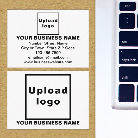 Carte de boîtier rectangle blanc de marque commerc