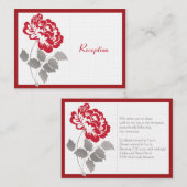 Carte de boîtier Red Peony sur lin (Devant / Derrière)