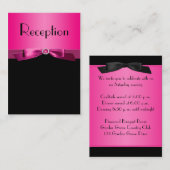 Carte de boîtier rose et noir chaud (Devant / Derrière)