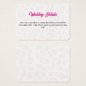 carte de boîtier rose floral (Devant & derrière)