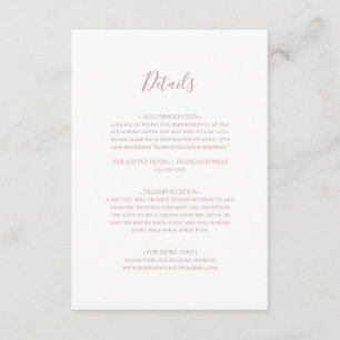 Carte de boîtier Rose Gold Détails simple et éléga