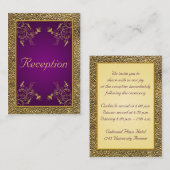 Carte de boîtier Royal Purple et Gold Floral (Devant / Derrière)