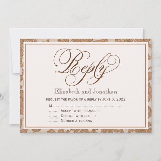 Carte de boîtier RSVP (Devant)