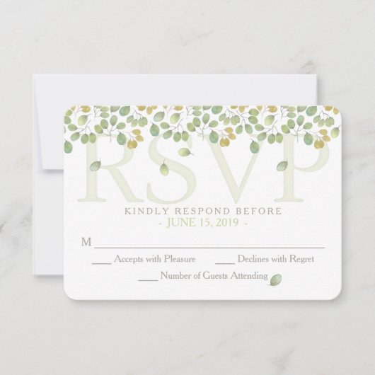 Carte de boîtier RSVP 3.5x5 pour la simplicité de (Devant)