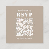 Carte de boîtier RSVP à code QR simple arche (Devant)