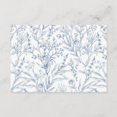 Carte de boîtier RSVP Bat mitzvah Floral bleu (Dos)