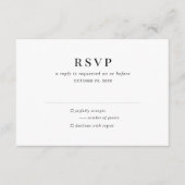 Carte de boîtier RSVP classique noir moderne (Devant)