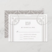 Carte de boîtier RSVP de cadre de décoration moder (Devant / Derrière)