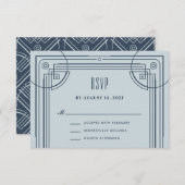 Carte de boîtier RSVP de cadre de décoration moder (Devant / Derrière)