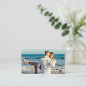 Carte de boîtier RSVP de code QR photo personnalis (Debout devant)