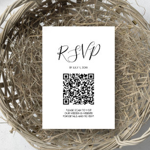 Carte de boîtier RSVP de mariage de code QR
