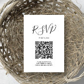 Carte de boîtier RSVP de mariage de code QR