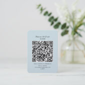 Carte de boîtier RSVP de mariage de code QR modern (Debout devant)