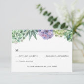 Carte de boîtier RSVP de mariage réussie (Debout devant)