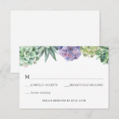 Carte de boîtier RSVP de mariage réussie (Devant / Derrière)