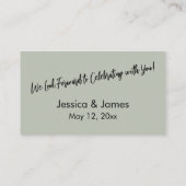 Carte de boîtier RSVP Décontracté et simple (Dos)