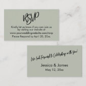 Carte de boîtier RSVP Décontracté et simple (Devant / Derrière)