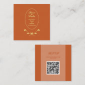 Carte de boîtier RSVP du code QR mariage (Devant / Derrière)