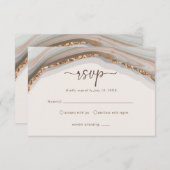 Carte de boîtier RSVP en marbre naturel (Devant / Derrière)