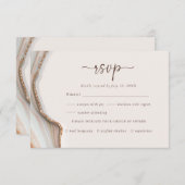 Carte de boîtier RSVP en marbre naturel (Devant / Derrière)