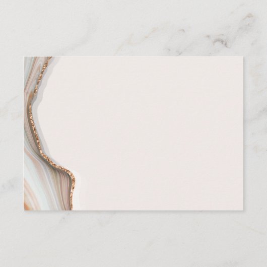 Carte de boîtier RSVP en marbre naturel (Dos)