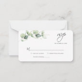 Carte de boîtier RSVP Eucalyptus Greenery Wedding (Devant)
