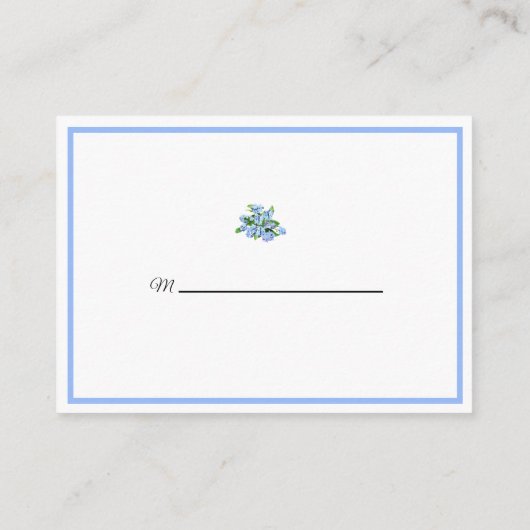 Carte de boîtier RSVP Matching Forget-Me-Nots (Dos)