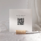 Carte de boîtier RSVP minimale du code QR moderne