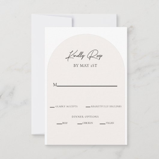 Carte de boîtier RSVP minimaliste moderne (Devant)