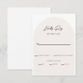 Carte de boîtier RSVP minimaliste moderne (Devant / Derrière)