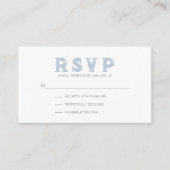 Carte de boîtier RSVP moderne bleu Dusty (Devant)