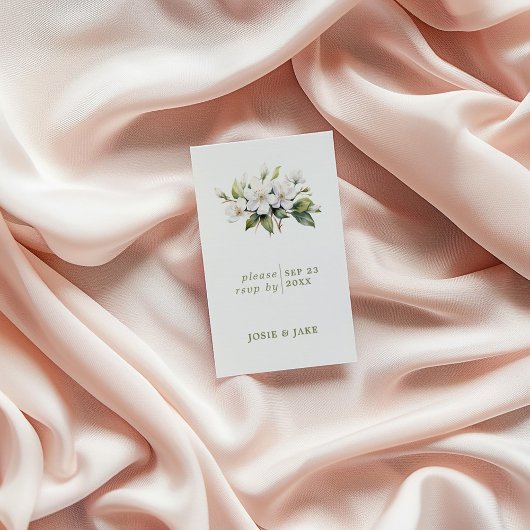 Carte de boîtier RSVP pour fleur de fleurs Apple