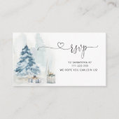 Carte de boîtier RSVP pour forêt d'hiver (Devant)