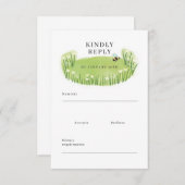 Carte de boîtier RSVP pour mariage extérieur avec (Devant / Derrière)