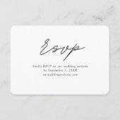 Carte de boîtier RSVP pour mariage minimal classiq (Devant)