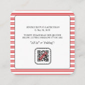 Carte de boîtier RSVP QR Code Lucky in Love (Dos)