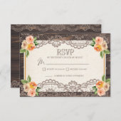 Carte de boîtier RSVP Rustique Mariage de automne (Devant / Derrière)