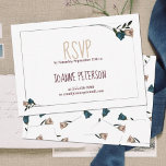 Carte de boîtier RSVP Turquoise en beige vintage<br><div class="desc">Cette élégante carte d'enceinte RSVP rose de jardin est parfaite pour les bat mitzvah à fleurs turquoises et beiges ou pour d'autres fêtes d'anniversaire spéciales. Le style simple et traditionnel est polyvalent pour les thèmes vintages et est facilement transférable à d'autres cartes et stationnaire. Associer avec d'autres plantes vertes botaniques...</div>