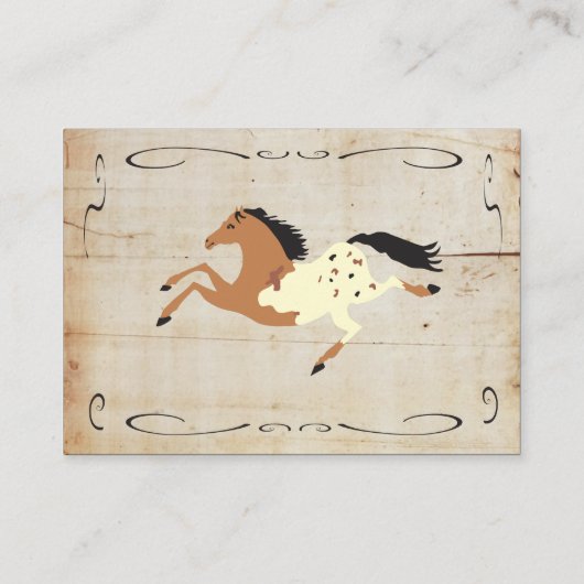 Carte de boîtier RSVP Western Cowboy Insertion (Dos)