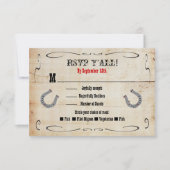 Carte de boîtier RSVP Western Cowboy Insertion (Devant)