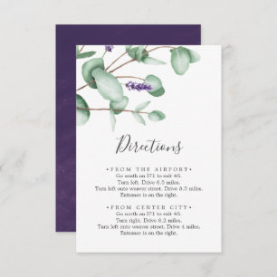 Carte de boîtier Rustic Lavender Directions