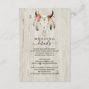 Carte de boîtier Rustique Antler Light Wood Détail