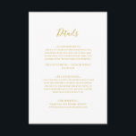 Carte de boîtier simple et élégante Gold Details<br><div class="desc">Cette carte simple et élégante de détails or boîtier est parfaite pour votre mariage moderne minimaliste blanc et or. Le design comporte une police d'or contemporaine minimale accompagnée d'une calligraphie formelle. Gardez-le tel quel,  ou choisissez de le personnaliser avec vos propres oeuvres d'art ou photos !</div>