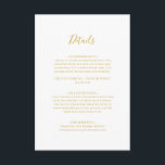 Carte de boîtier simple et élégante Gold Details<br><div class="desc">Cette carte simple et élégante de détails or boîtier est parfaite pour votre mariage moderne minimaliste blanc et or. Le design comporte une police d'or contemporaine minimale accompagnée d'une calligraphie formelle. Gardez-le tel quel,  ou choisissez de le personnaliser avec vos propres oeuvres d'art ou photos !</div>