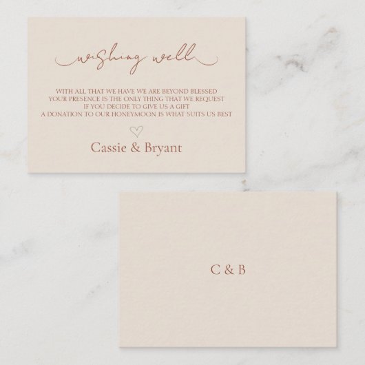 Carte de boîtier simple Russe pour Mariage (Devant / Derrière)