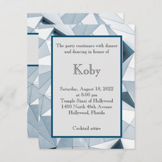 Carte de boîtier Triangle Blues (Devant / Derrière)