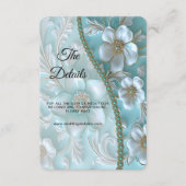 Carte de boîtier turquoise florale détaillée (Devant)