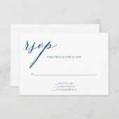 Carte de boîtier Turquoise RSVP (Devant / Derrière)